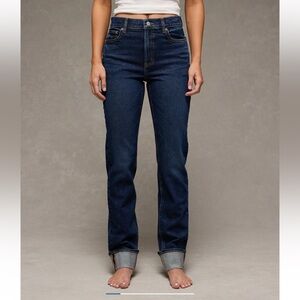 Classic Blue Women's Jeans American Eagle Super High rise straight jeans - NWT